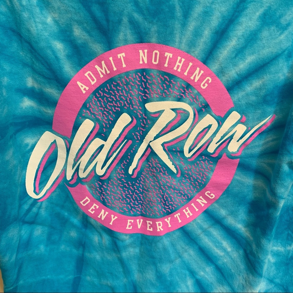 Old Row Tie Dye Turquoise and Pink. Like new.